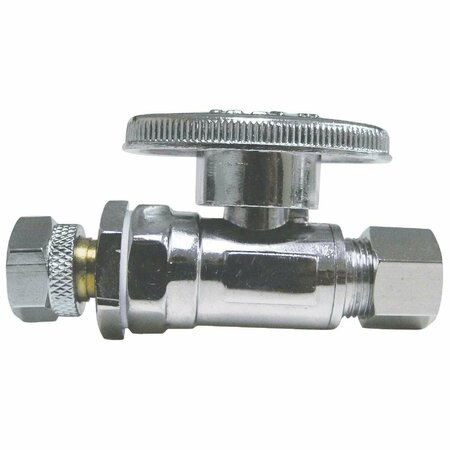 PROLINE 3/8 In. Female C x 3/8 In. Male C Chrome plated brass Retrofit Ball Valve 191-099HC